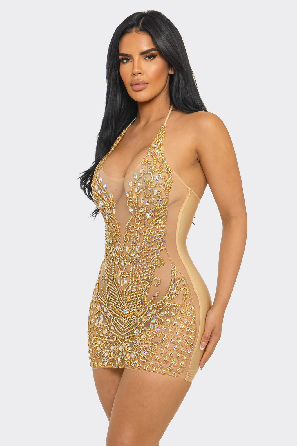 GOLD RUSH MINI DRESS