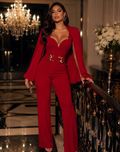 Crimson Elegance Jumpsuit