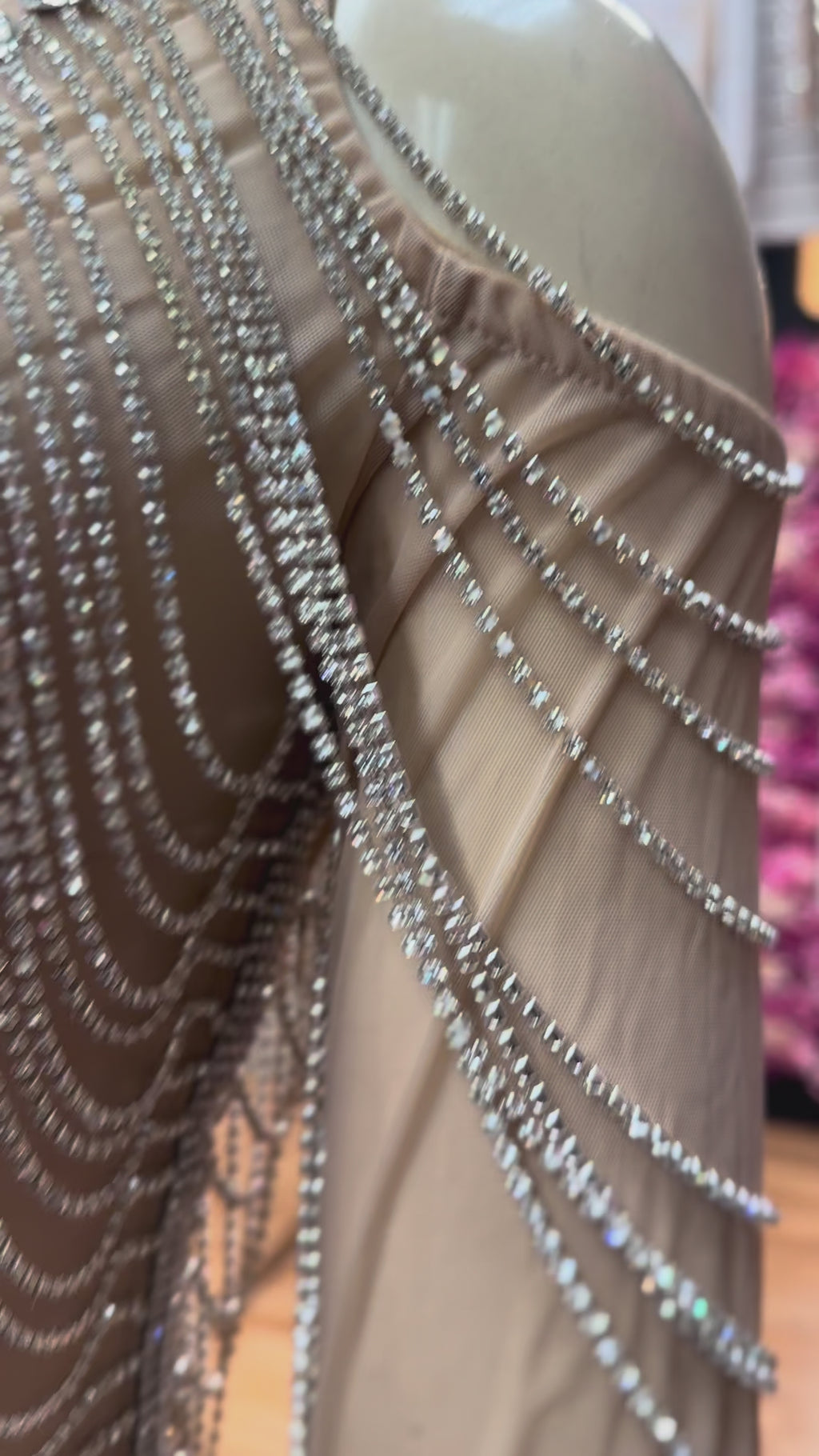Radiant Cascade Mini Dress